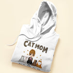 Cat Mom Leopard Design - Personalized Shirt - Birthday Gift For Cat Mom, Cat Lovers