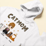 Cat Mom Leopard Design - Personalized Shirt - Birthday Gift For Cat Mom, Cat Lovers