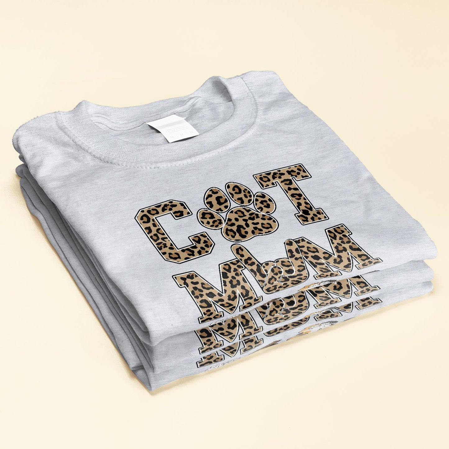 Cat Mom Leopard Version - Personalized Shirt