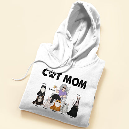 Cat Mom - Personalized Shirt - Birthday, Funny, Mother's Day Gift For Her, Woman, Girl, Cat Mom, Cat Mama, Fur Mama