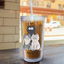 Cat Person - Personalized Acrylic Tumbler With Straw