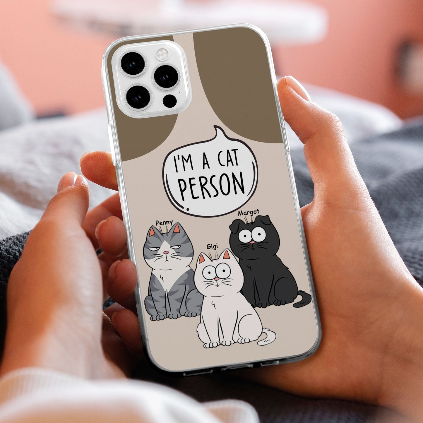 Cat Person - Personalized Clear Phone Case