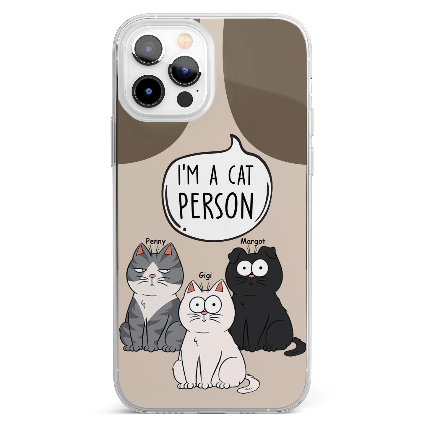 Cat Person - Personalized Clear Phone Case