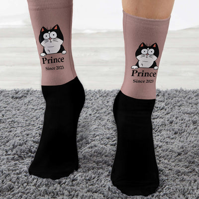 Cat Portrait - Personalized Crew Socks