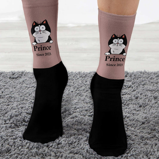 Cat Portrait - Personalized Knee High Socks