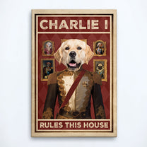 Pet Rules This House - Personalized Photo Wrapped Canvas