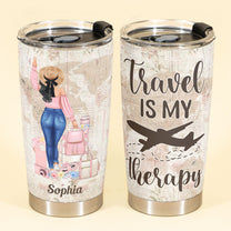 Catch Flights - Personalized Tumbler Cup - Birthday Gift For Travel Girls, Travelers
