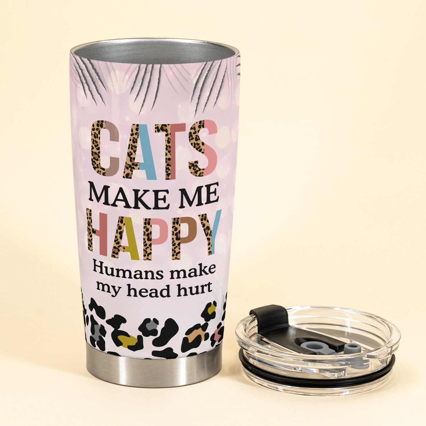 Cats Make Me Happy - Personalized Tumbler Cup - Birthday, Funny Gift For Cat Mom, Cat Lover