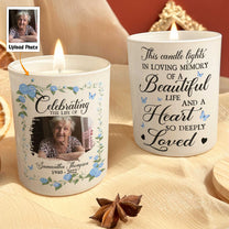 Celebrating The Life - Personalized Photo Candle