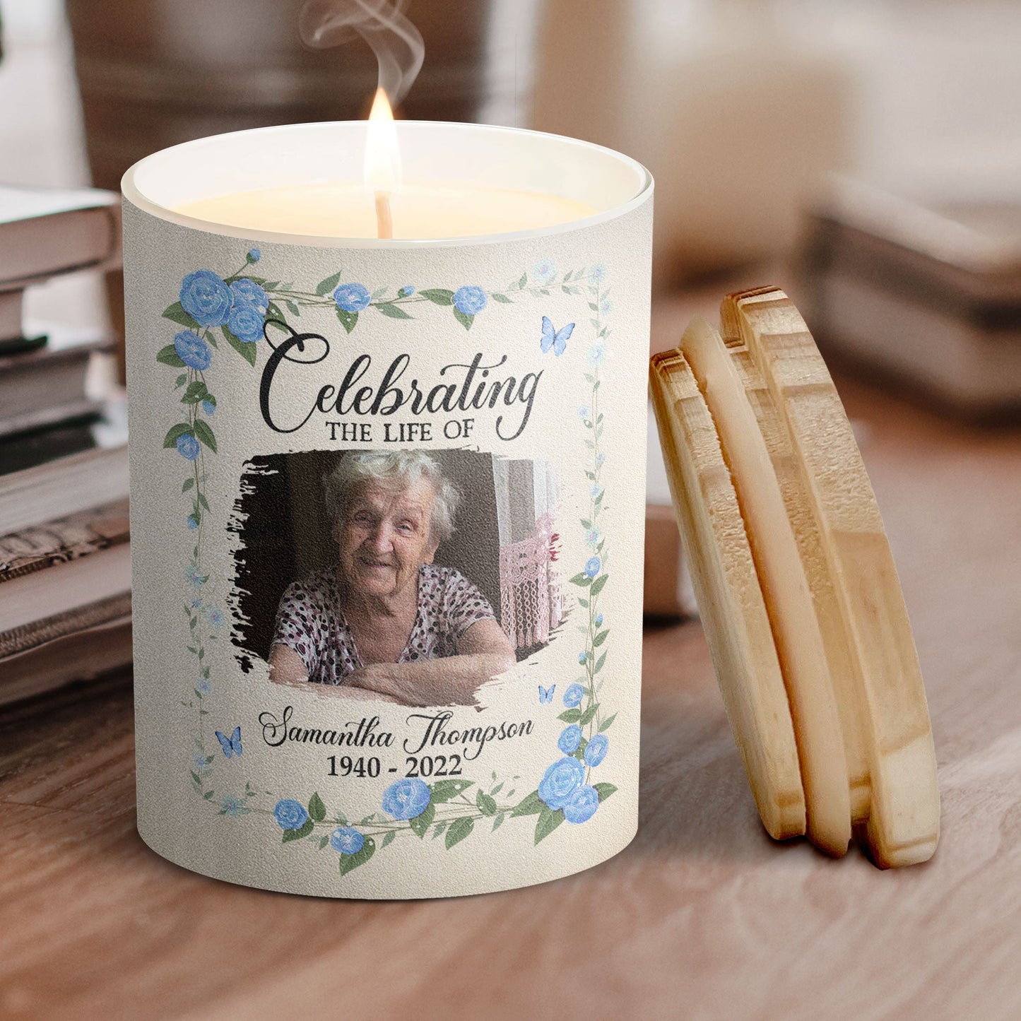 Celebrating The Life - Personalized Photo Candle