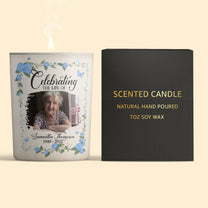 Celebrating The Life - Personalized Photo Candle