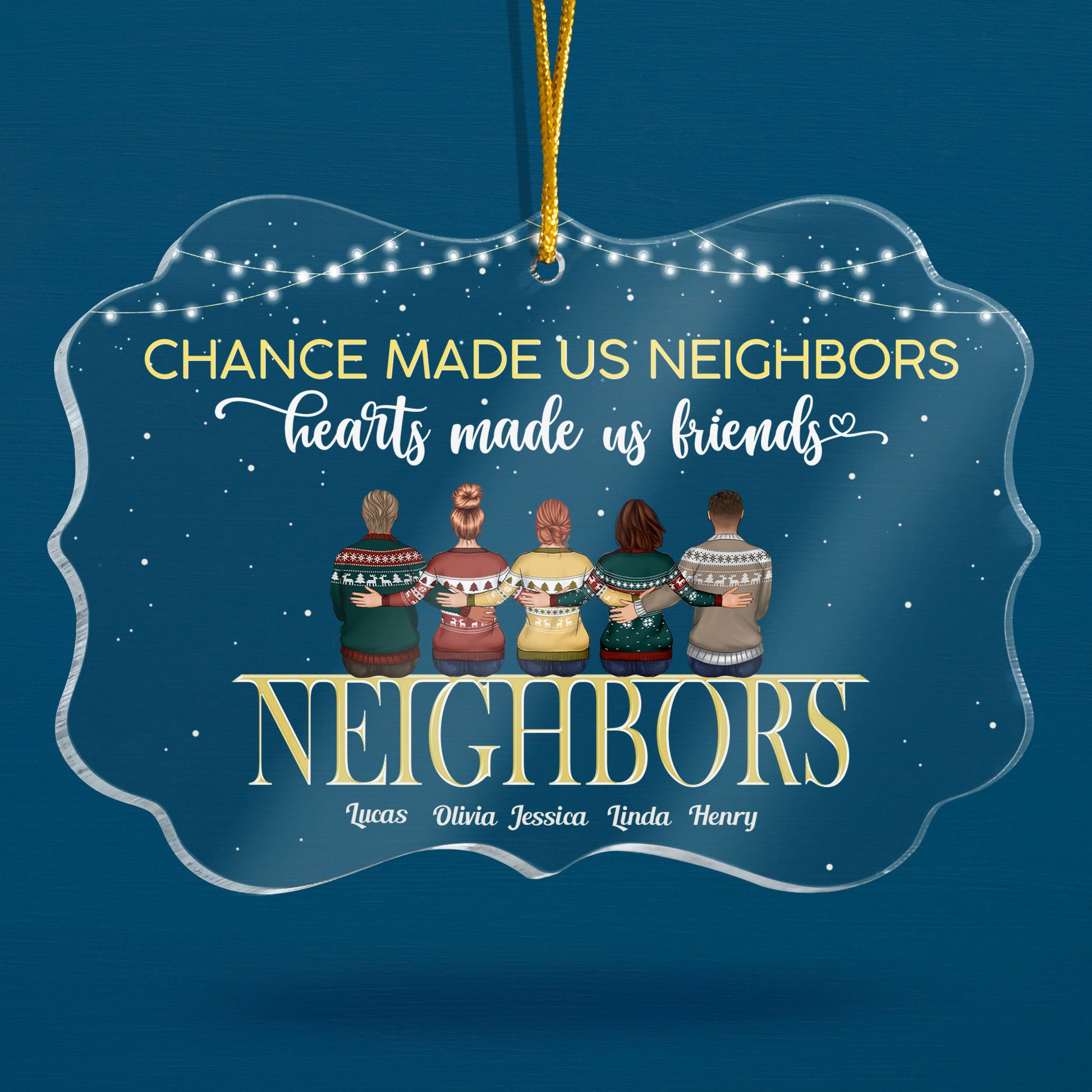Neighbor Personalized Christmas Ornament Chance Made Us Neighbors