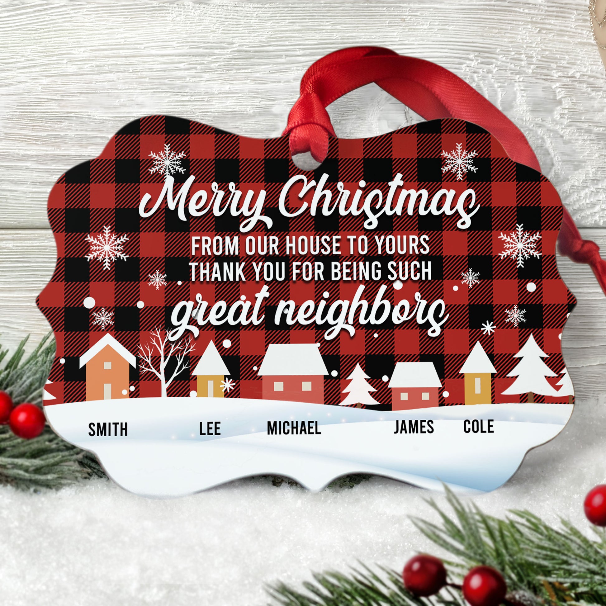 Custom Neighbor Christmas Gift, Personalized Neighbor Christ - Inspire  Uplift