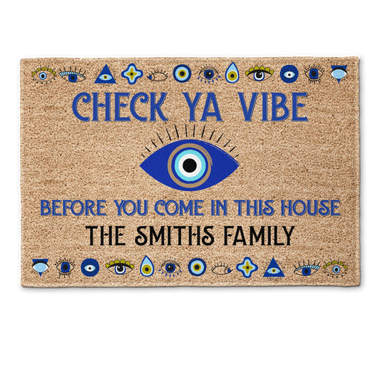 Check Ya Vibe - Personalized Doormat