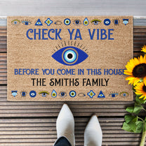 Check Ya Vibe - Personalized Doormat