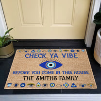 Check Ya Vibe - Personalized Doormat