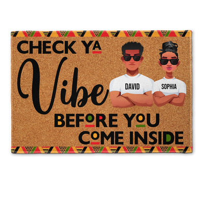 Check Ya Vibe - Personalized Doormat