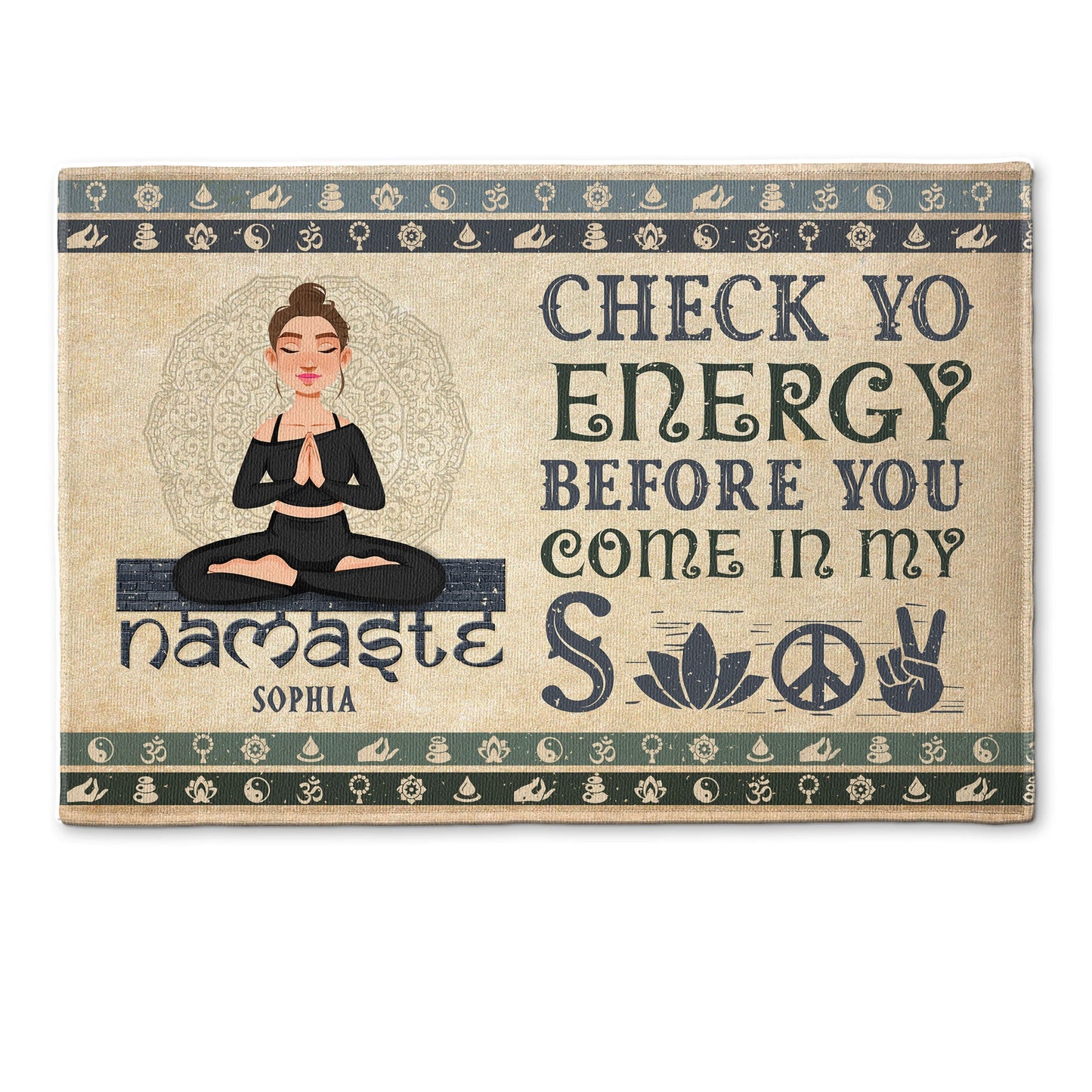 Check Yo Energy - Personalized Doormat