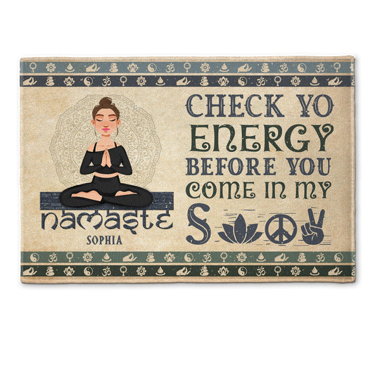 Check Yo Energy - Personalized Doormat