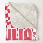 Checker Pattern In Vintage Rustic Style Blanket With Name - Personalized Kid Blanket