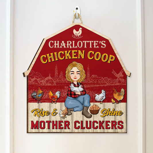 Chicken Coop - Personalized Custom Shaped Wood Sign