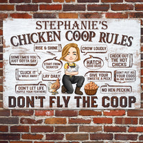 Chicken Coop Rules - Personalized Metal Sign