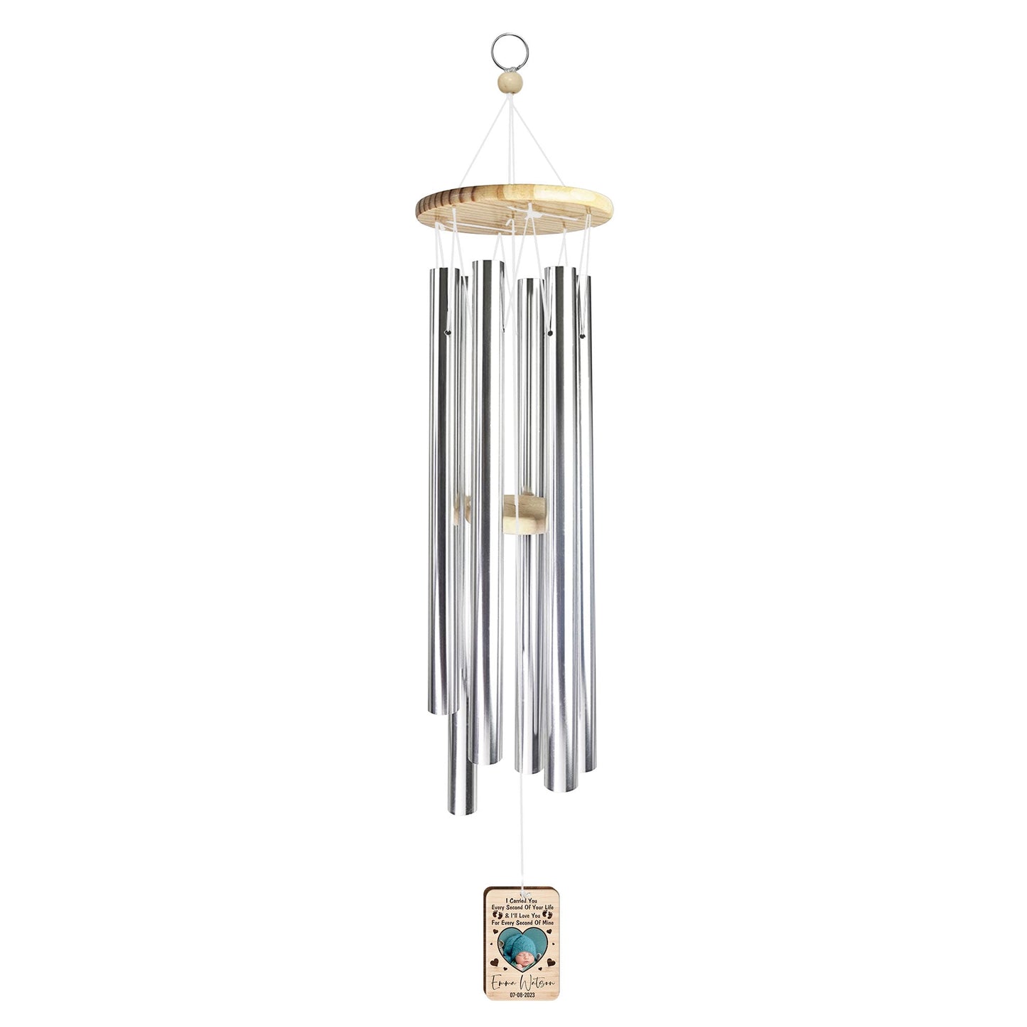 Child Memorial Loss Of Baby - Personalized Photo Wind Chimes