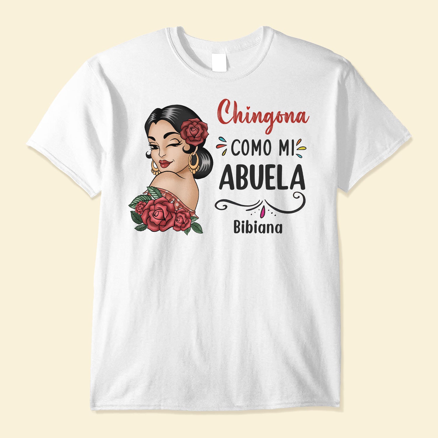 Chingona Como Mi Abuela - Personalized Shirt - Hispanic Heritage Month Gift For Abuela