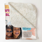 Christian Bible Verse Affirmations For Daughter, Son - Personalized Photo Blanket
