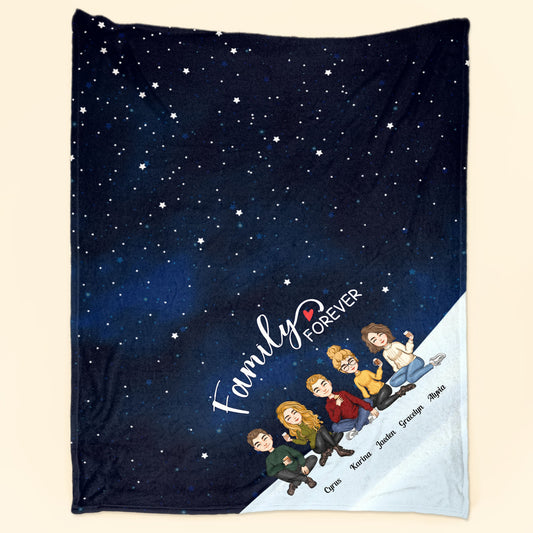 Christmas Eve - Family Forever - Personalized Blanket - Christmas, New Year Gift For Family, Sisters, Brothers, Sibling