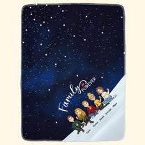 Christmas Eve - Family Forever - Personalized Blanket - Christmas, New Year Gift For Family, Sisters, Brothers, Sibling