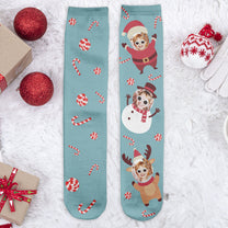 Christmas Face - Personalized Photo Crew Socks