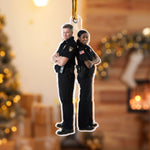 Christmas Gift For Police - Personalized Acrylic Photo Ornament