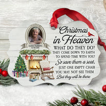 Christmas In Heaven - Personalized Aluminum Ornament - Memorial Gift For Family, Remembrance, Grief Gift, Sympathy Gift