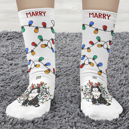 Christmas Lights - Personalized Crew Socks
