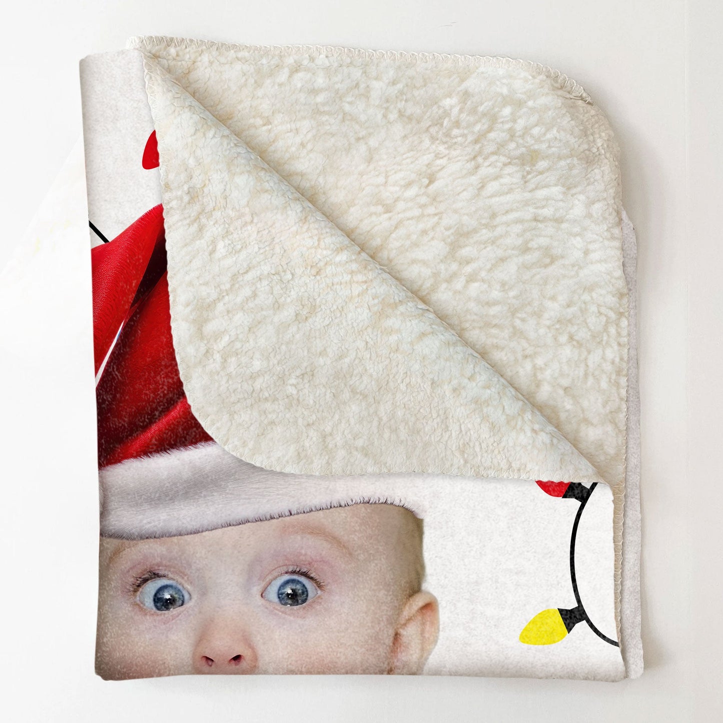 Christmas Lights - Personalized Baby Photo Blanket