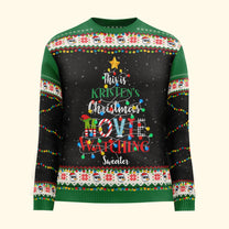 Christmas Movie Watching Sweater - Personalized Ugly Sweater