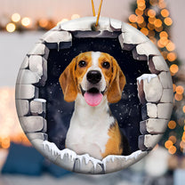 Christmas Pet - Personalized Ceramic Photo Ornament