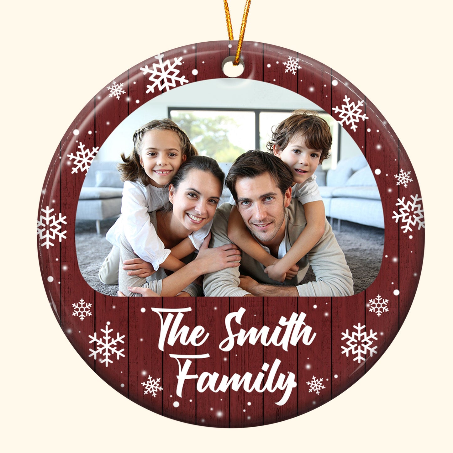 Christmas Photo - Personalized Ceramic Photo Ornament