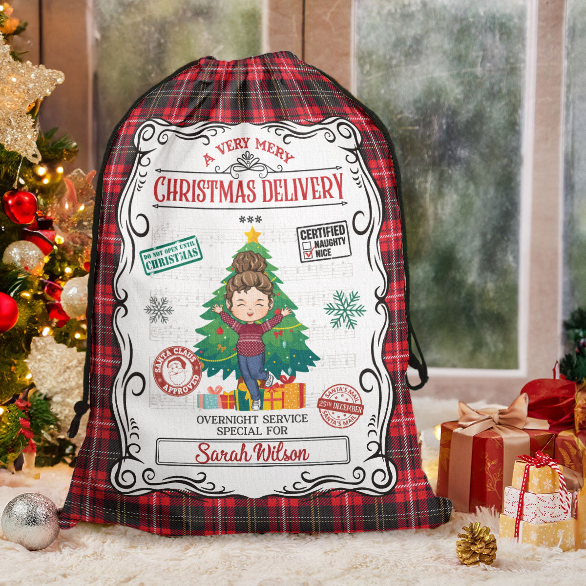 Christmas Santa Sack From North Pole For Kids - Personalized Christmas Sack