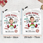 Christmas Santa Sack From North Pole For Kids - Personalized Photo Christmas Sack