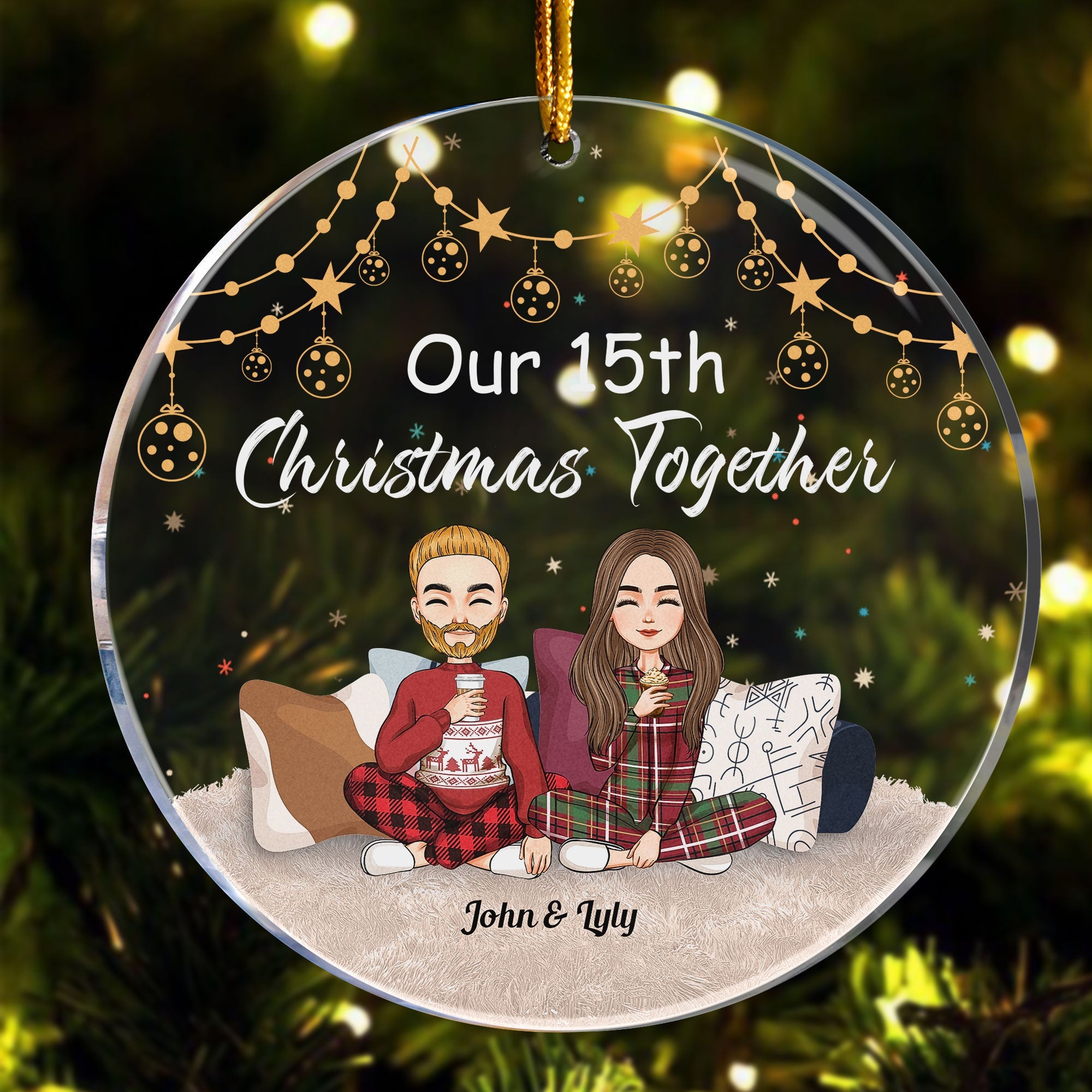 Christmas Together - Personalized Circle Acrylic Ornament