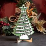 Christmas Tree Name - Family, Group, Coworkers Personalized Wooden Plaque