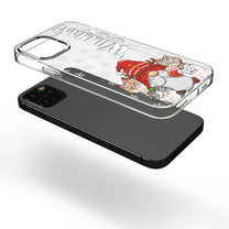 Christmas With My Cats - Personalized Clear Phone Case