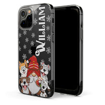 Christmas With My Dogs - Personalized Clear Phone Case