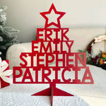 Christmas Decor Our Family - Personalized Wood Christmas Tree