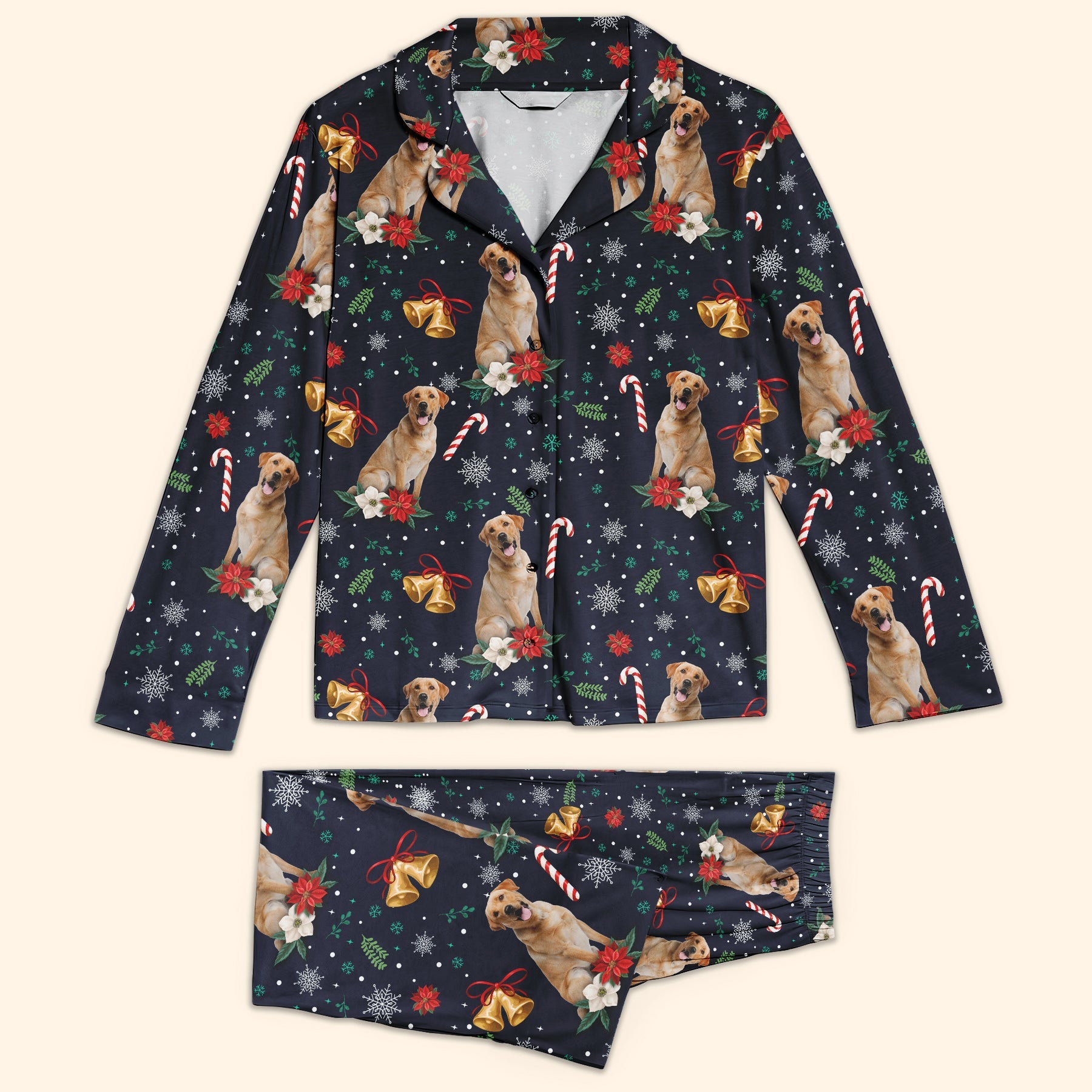 Christmas Pajamas Set - Personalized Photo Women's Pajamas Set