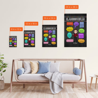 Classroom Rules - Personalized Poster/Wrapped Canvas