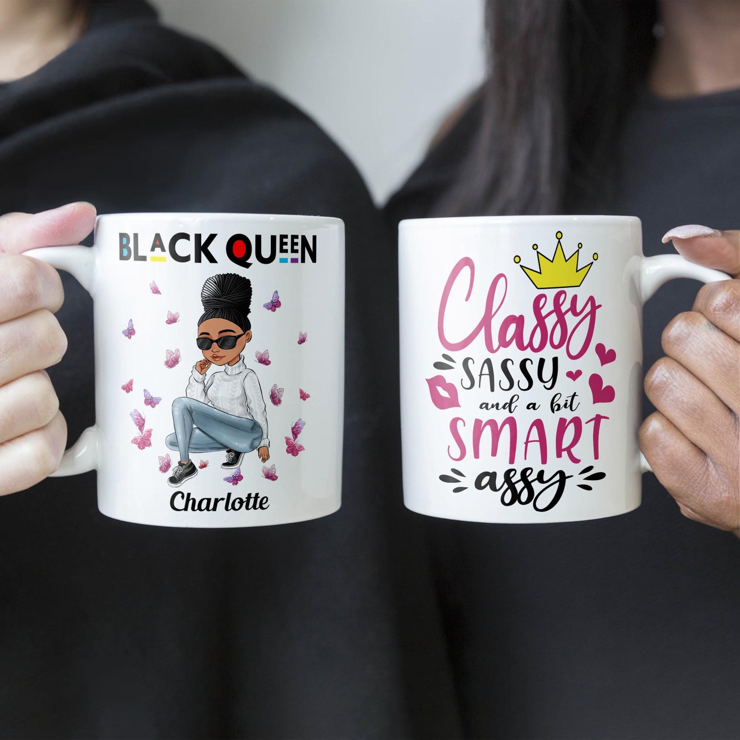 Classy Sassy - Personalized Mug - Birthday Gift For Sista, Black Woman - Sassy Girls