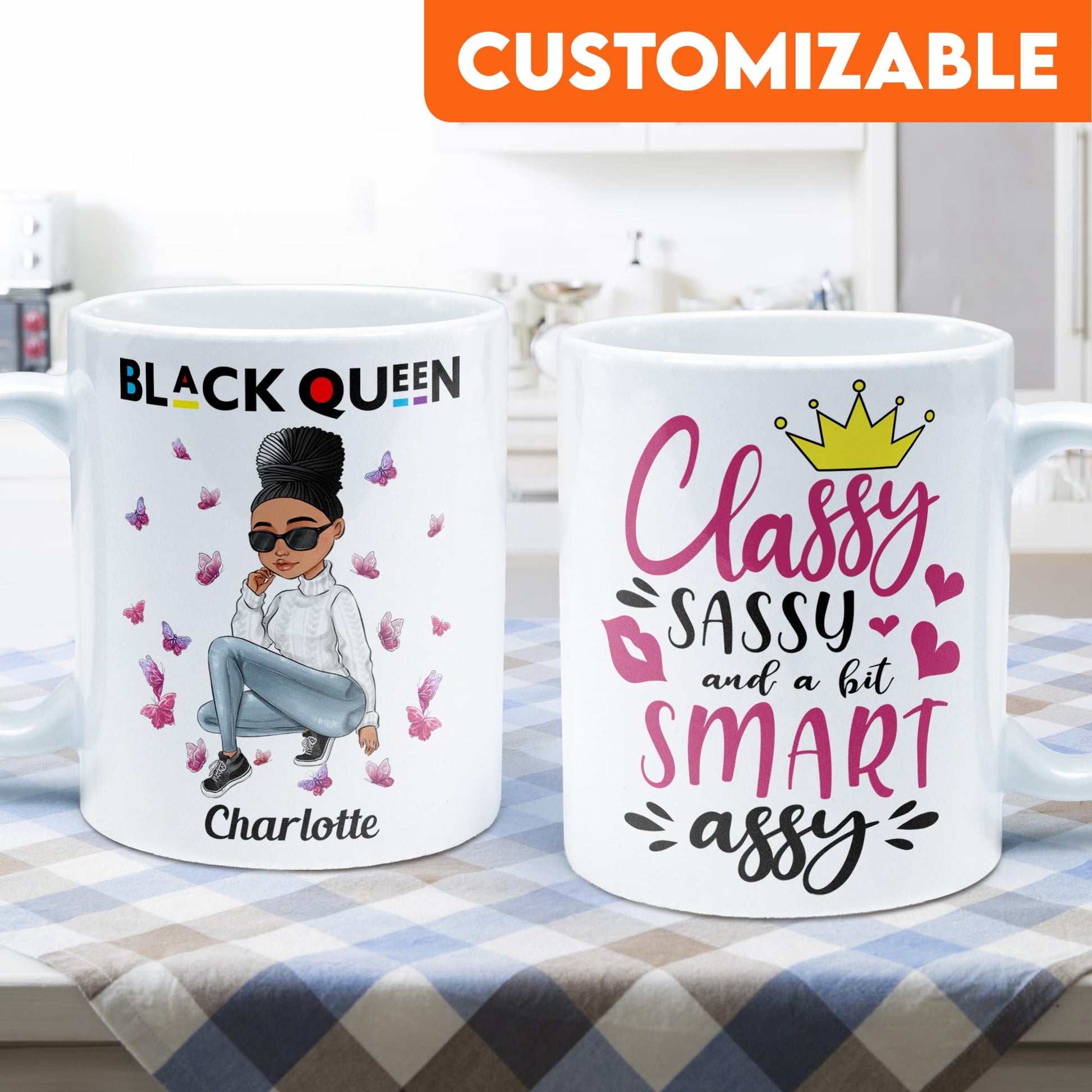 Classy Sassy - Personalized Mug - Birthday Gift For Sista, Black Woman - Sassy Girls